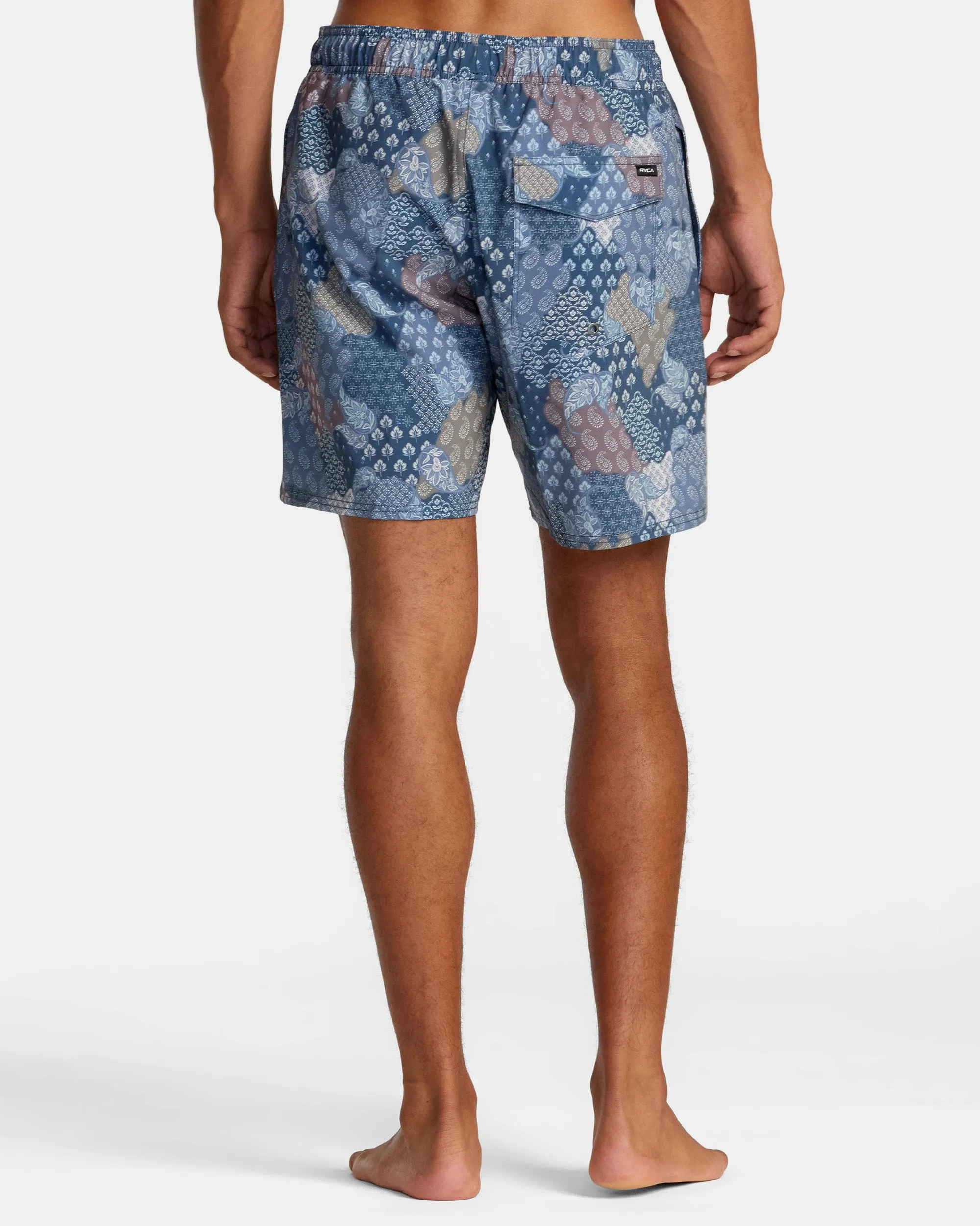VA Elastic Waist 17" Boardshorts - Washed Indigo