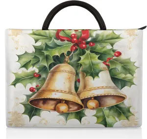 Vintage Bell Berry Leaves Laptop Sleeve with Handle Waterproof Computer Carrying Case