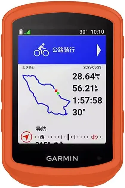 Voikoli Case Compatible with Garmin Edge 840/540,Soft Silicone Protective Cover Case Outdoor Handheld GPS Accessories (Orange)