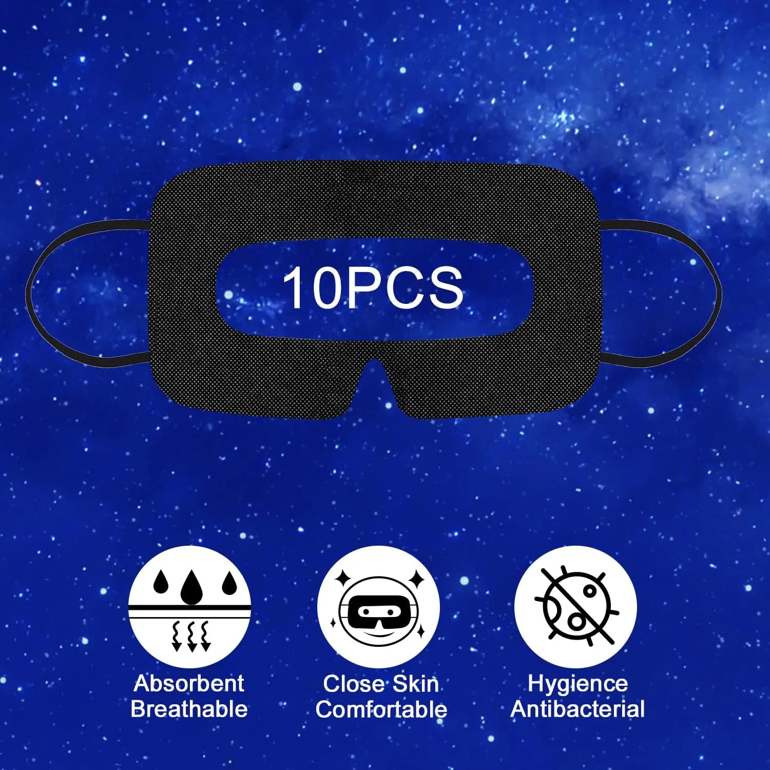 VR Accessories for Oculus Quest 2, Silicone Face Cover/Controller Grip Cover/VR Shell Cover/Lens Cover/10PCS Disposable Eye Cover are Included in VR Headset Accessories Set,(Galaxy)