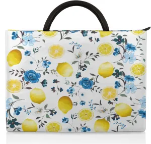 Watercolor Lemon Flowers Laptop Sleeve with Handle Waterproof Computer Carrying Case