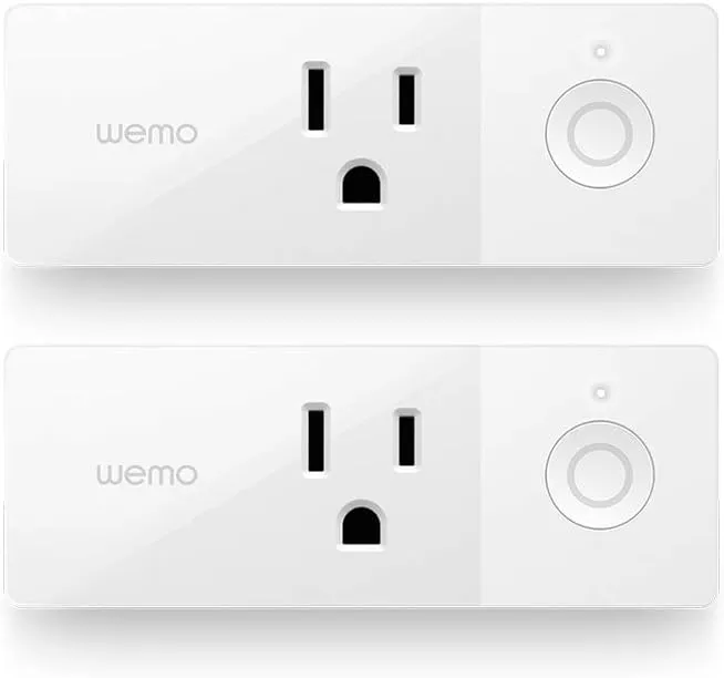 Wemo 43K-720-0224R Mini Smart Plug Compatible with Alexa, Google Assistant & Apple HomeKit(F7C063-CC), 2-Pack