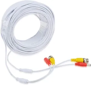 White 100ft BNC Extension Cable Compatible with Lorex CVC6945 Indoor Outdoor Security Camera
