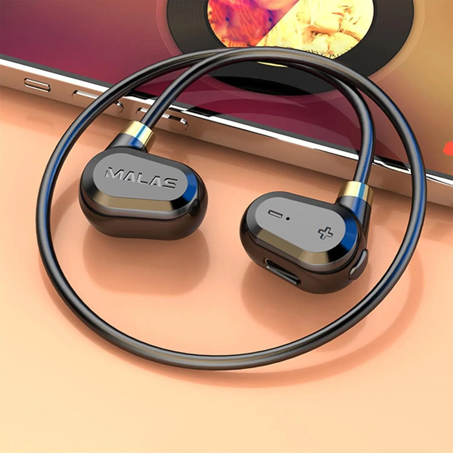 Wireless Headphones Bluetooth Bones Conduction Headphones Bluetooth 5.3 Open-Ear Sports Headphones With Mic 8H Usetime Waterproofs Wireless Headset For Running Cycling Driving Gym Headphones