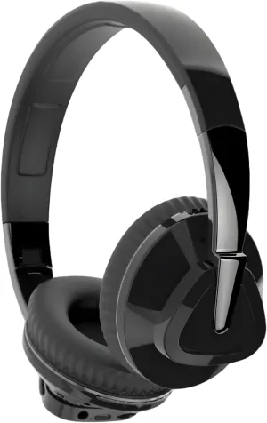 Wireless Over-Ear Headphones for Women & Girls - ANC, Chrome Finish, IPX-4, 24H Playtime: Perfect for Exercise, School, & Commute (Black Chrome)