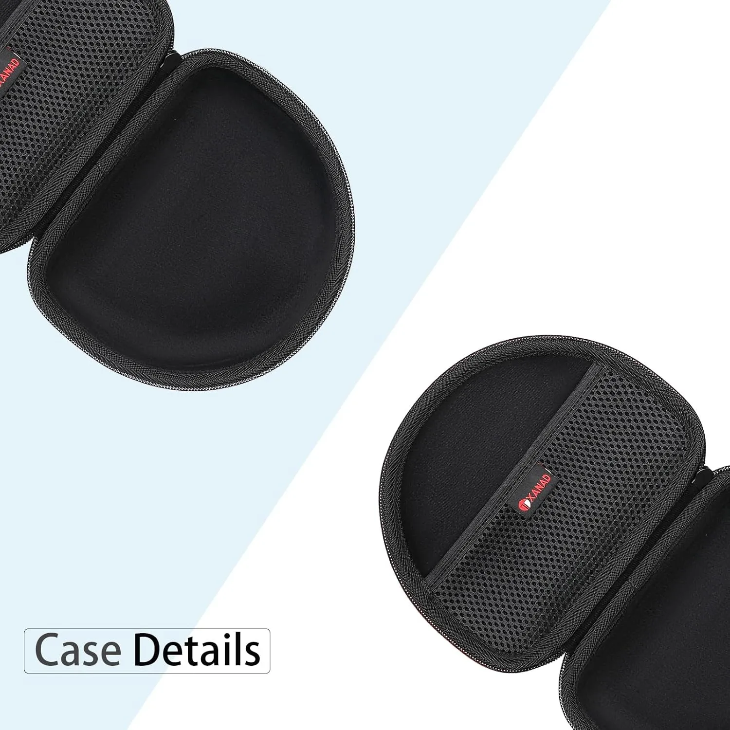 XANAD Hard case for Beats Solo 4 / Beats Studio Pro/Beats Studio 3 / Beats Solo 3 / Beats Solo 2 and for TOZO HT2 On-Ear Bluetooth Headphones(Outer Black Inner Black)