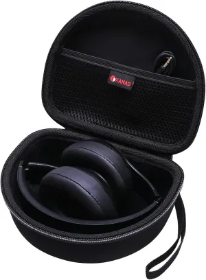 XANAD Hard case for Beats Solo 4 / Beats Studio Pro/Beats Studio 3 / Beats Solo 3 / Beats Solo 2 and for TOZO HT2 On-Ear Bluetooth Headphones(Outer Black Inner Black)
