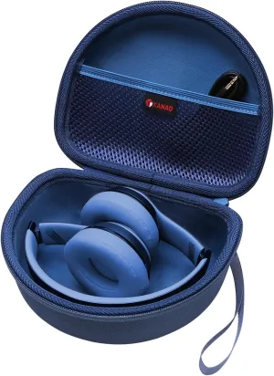XANAD Hard case for Beats Solo 4 / Beats Studio Pro/Beats Studio 3 / Beats Solo 3 / Beats Solo 2 and for TOZO HT2 On-Ear Bluetooth HeadphonesOuter Blue Inner Blue
