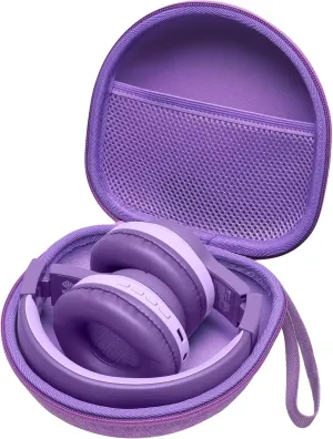 XANAD Kids Headphones Case Compatible with iClever HS19 / BTH12 / Candy Bila/MIDOLA MD-B01 / noot Products/EarFun/IMYB Foldable Kid Headphone, Purple (Case Only)