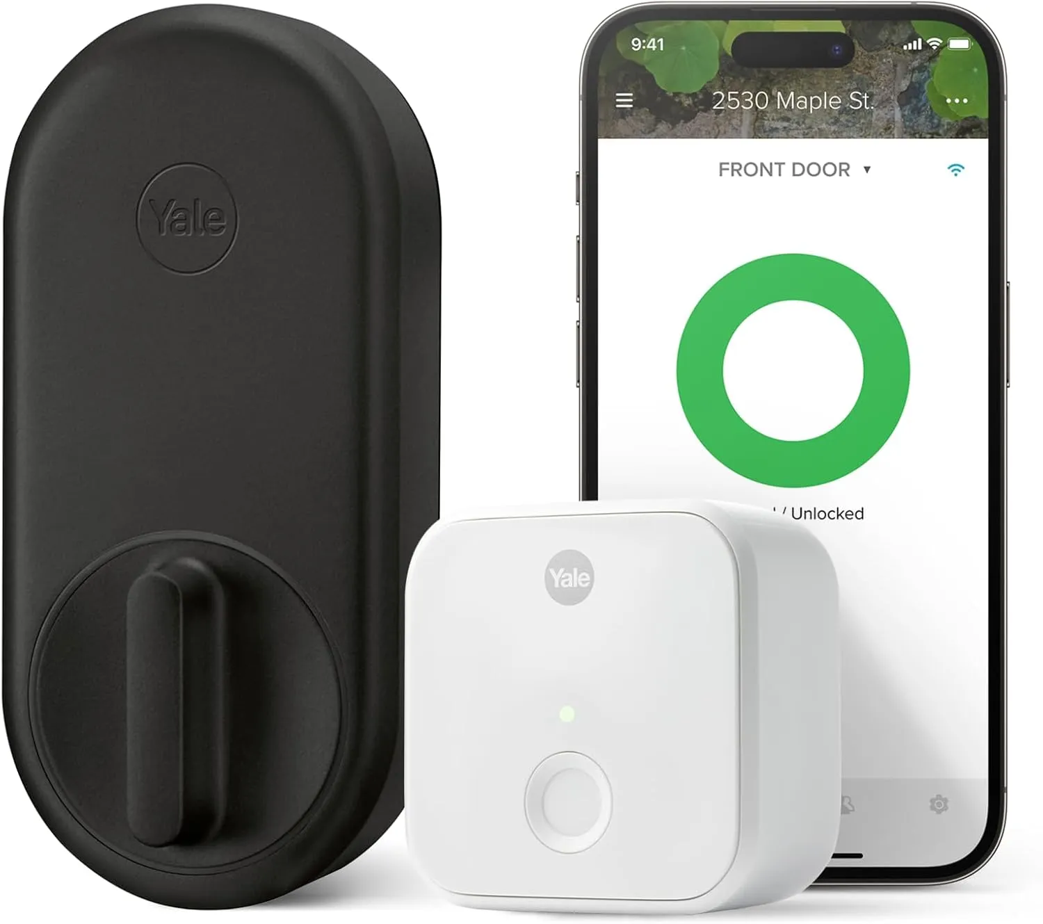 Yale Approach Smart Wi-Fi Deadbolt Retrofit Smart Lock, Unlimited Virtual Keys, App Remote Control, Keyless Entry - Black