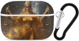 Zodiac Sign Women Earbud Case Bluetooth Headphone Case Full Protective Case with Keychain Compatible with Airpods Pro White-Style