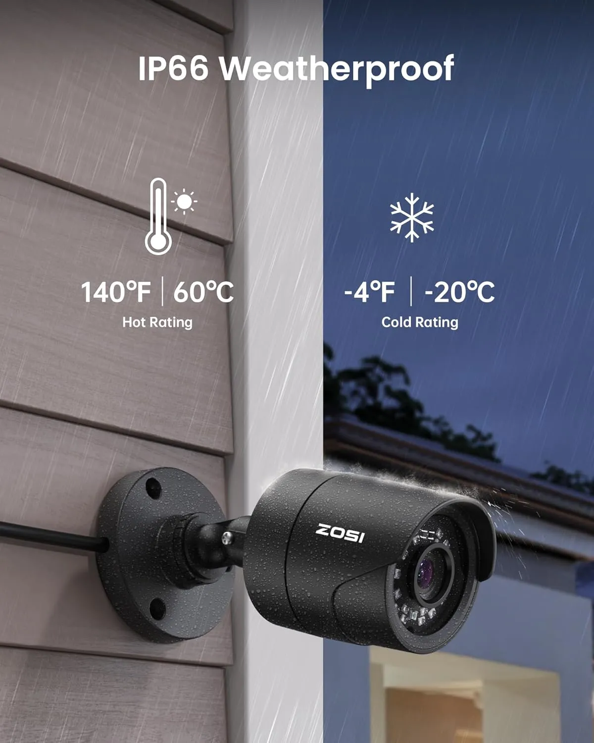 ZOSI 5MP 3K Lite CCTV Security Camera System with AI Human Vehicle Detection, 8CH H.265  DVR and 4 x 1080p Surveillance Bullet Cameras Outdoor Indoor, 100ft Night Vision, IP66 Weatherproof, 1TB HDD