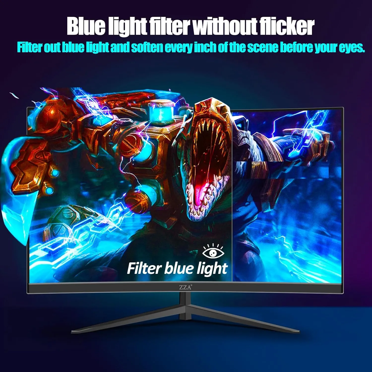 ZZA 32" 1K HDR Gaming Curved Monitor - FHD (1920x1080), 240Hz,1500R, 1ms, Extreme Low Motion Blur, FreeSync Premium, VESA Mountable, DisplayPort, HDMI